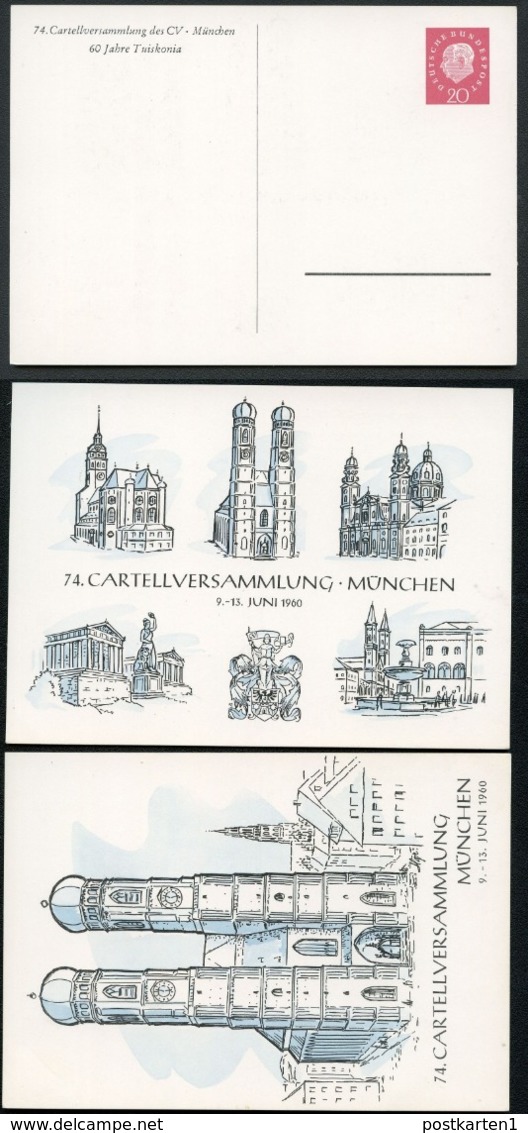 Bund PP19 D2/001 CARTELLVERSAMMLUNG MÜNCHEN 1960  NGK 24,00 € - Cartoline Private - Nuovi