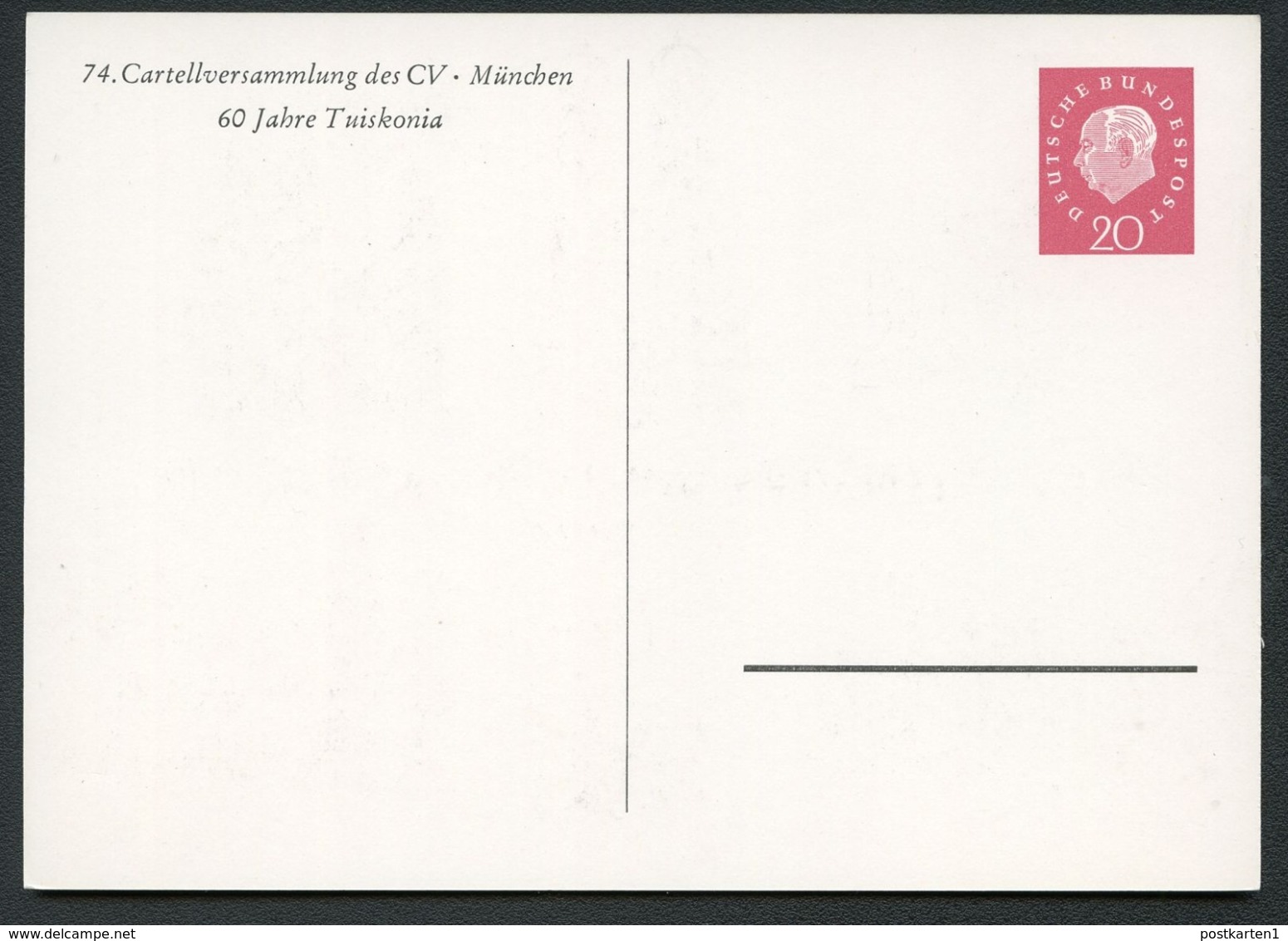 Bund PP19 D2/001 CARTELLVERSAMMLUNG MÜNCHEN 1960  NGK 24,00 € - Cartoline Private - Nuovi