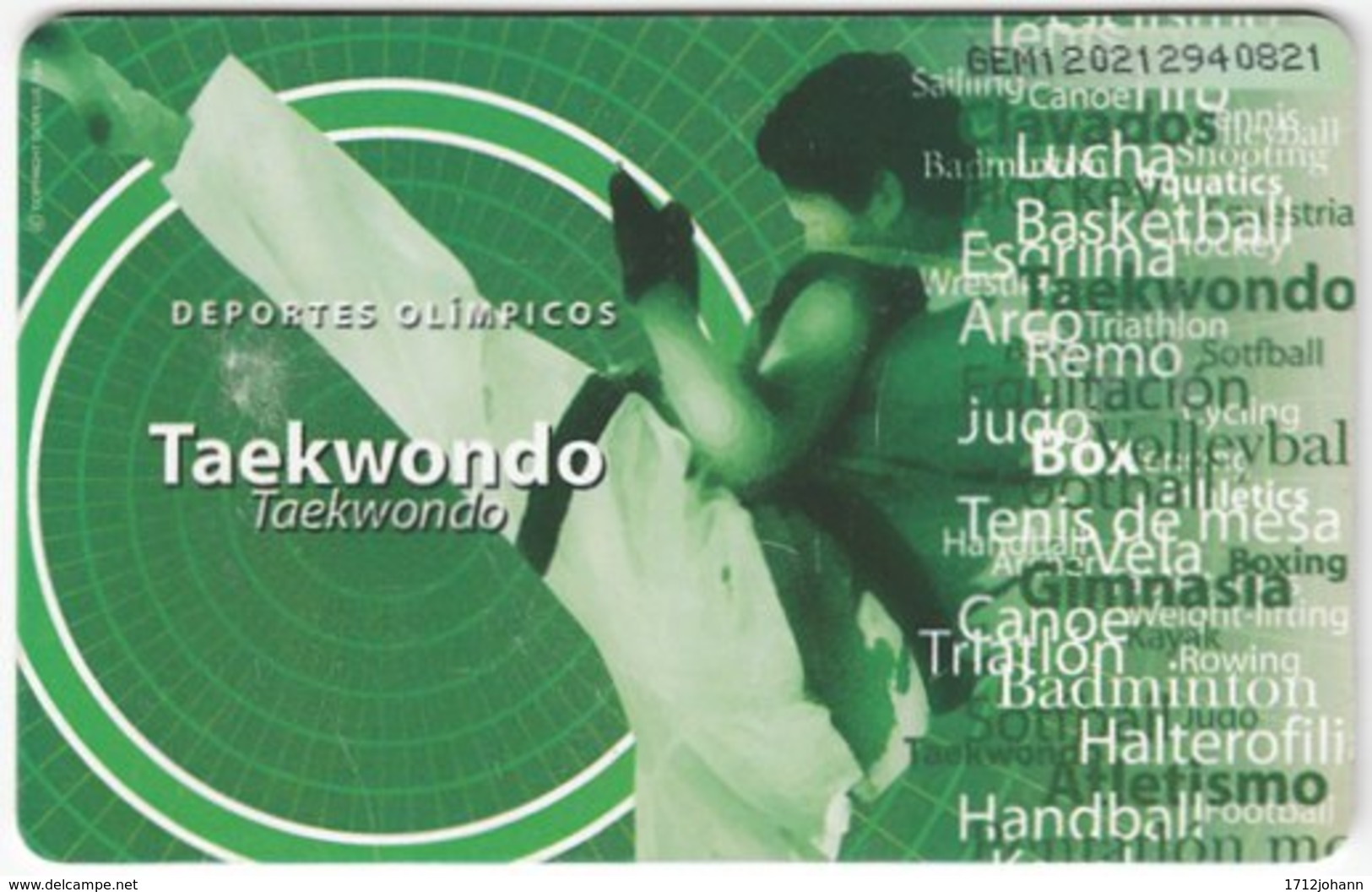 VENEZUELA B-339 Chip CanTV - Sport, Taekwondo - Used - Venezuela