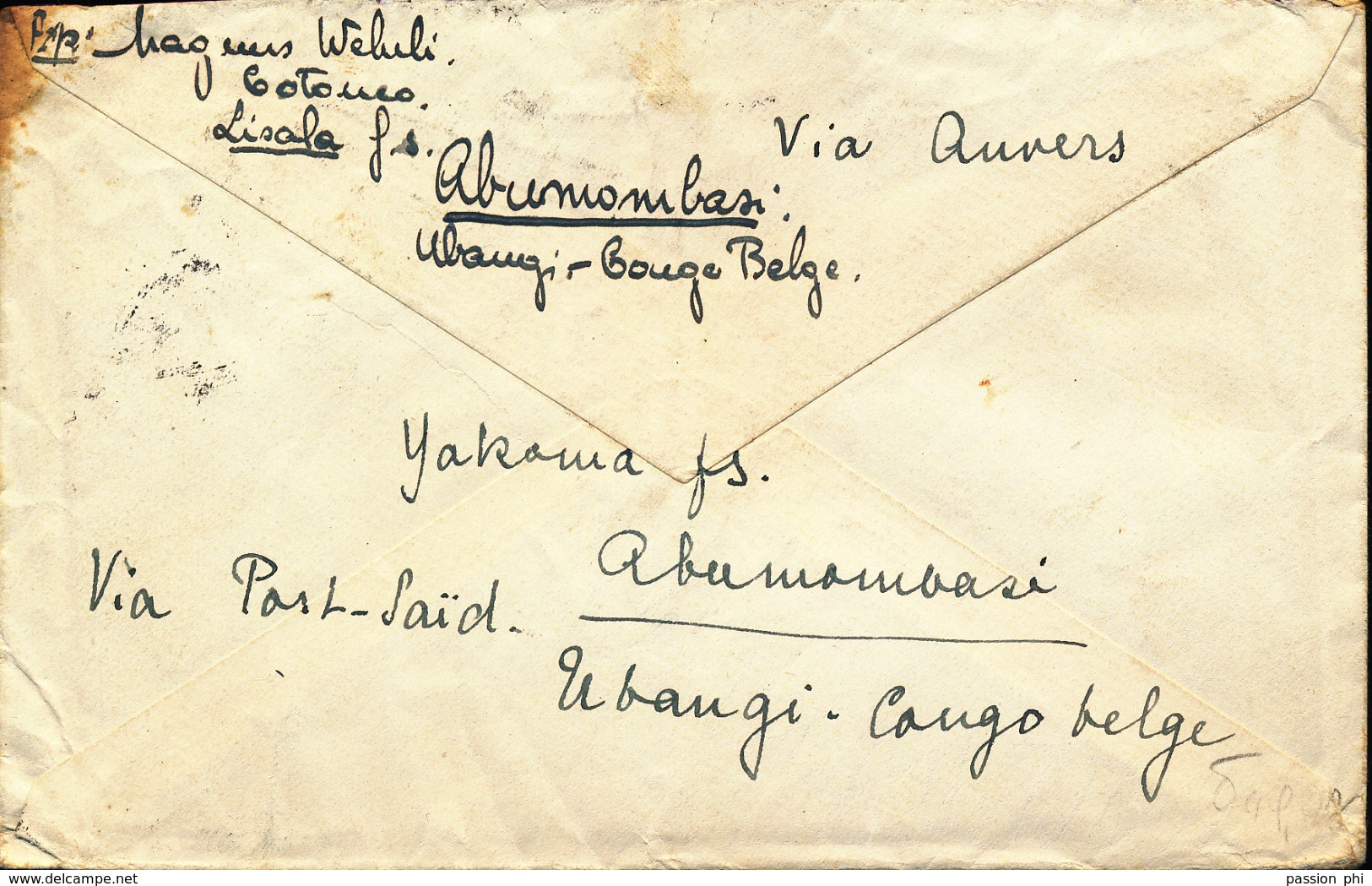 BELGIAN CONGO COVER FROM LISALA 03.10.35 TO SWITZERLAND TAXED AT THE ARRIVAL - Lettres & Documents