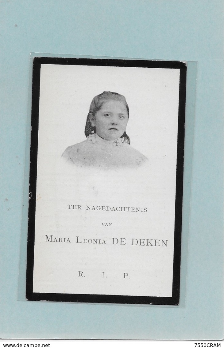 MARIA DE DEKEN:  -OLEN-BOECHOUT-BOUCHOUT - Décès