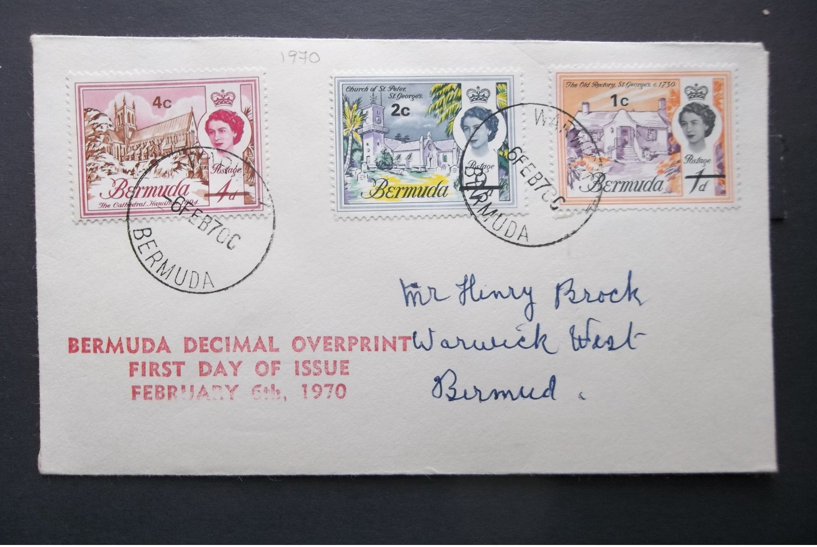 Bermuda: 1970 FDC To Bermuda (#KV6) - Sonstige & Ohne Zuordnung