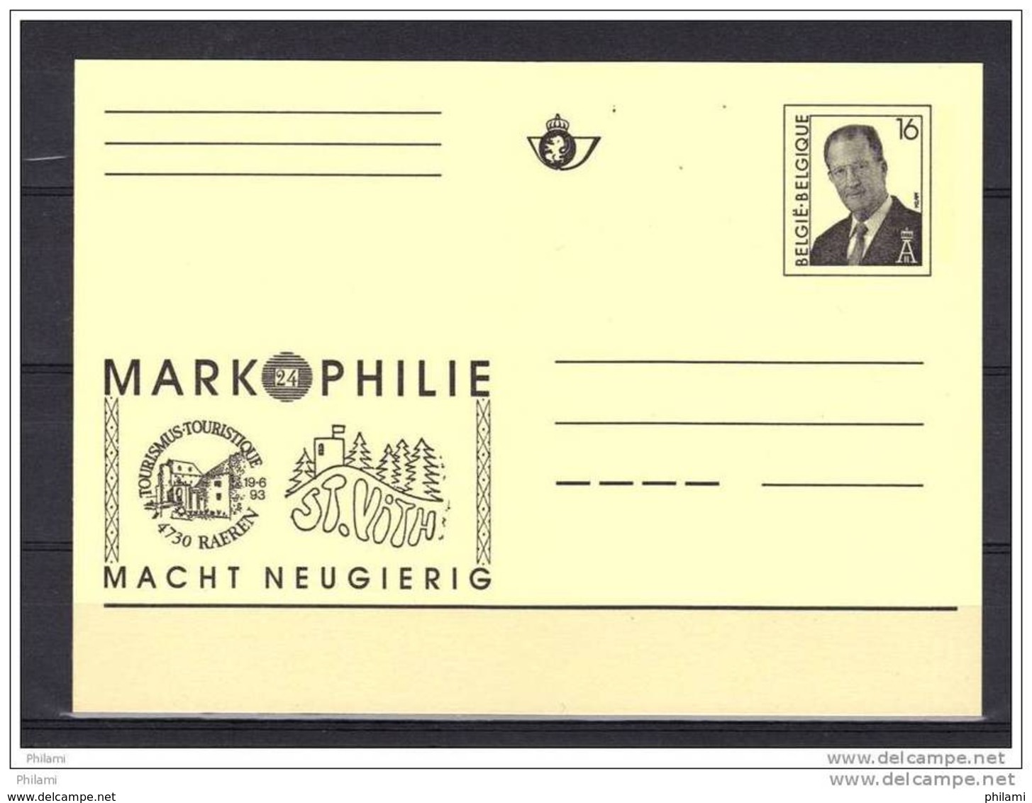 BELGIQUE ENTIER POSTAL MARKOPHILIE . (JE5) - Cartes Postales 1951-..