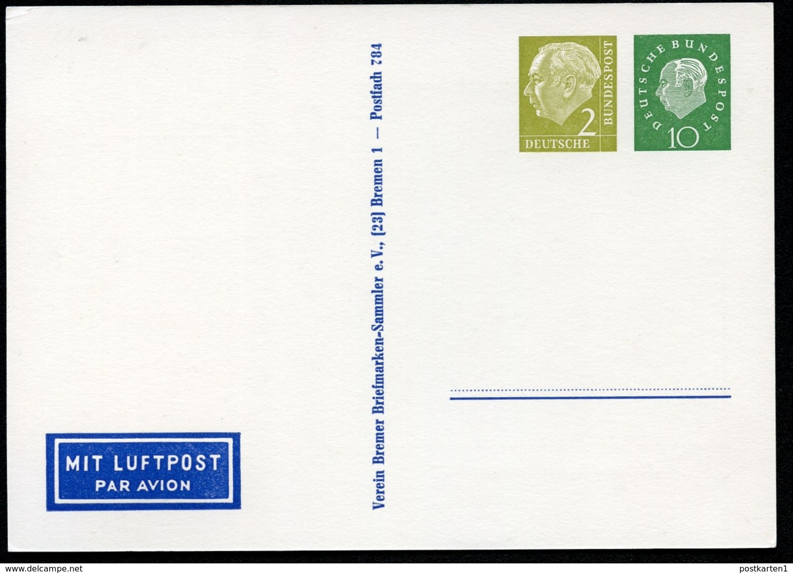 Bund PP20 B2/001 ROLAND + WAPPENSTEIN HERDENTOR BREMEN 1960  NGK 30,00 € - Privatpostkarten - Ungebraucht