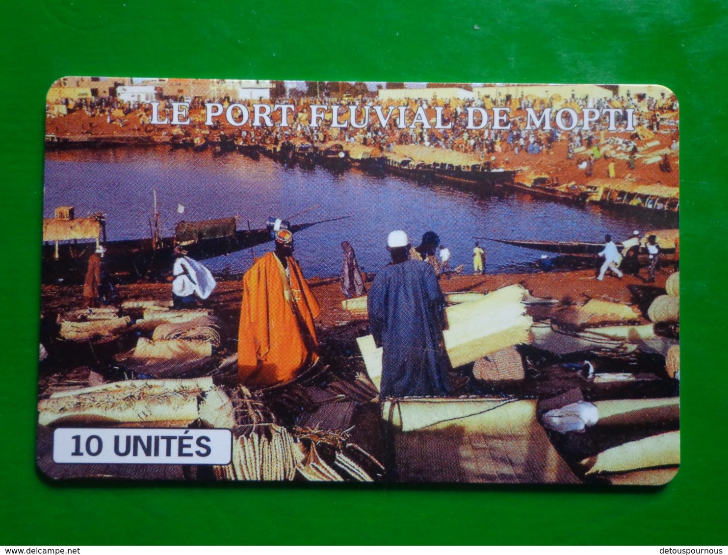 Télécarte Mali, Le Port De Mopti, 10 Unités, Utilisé, Traces - Mali