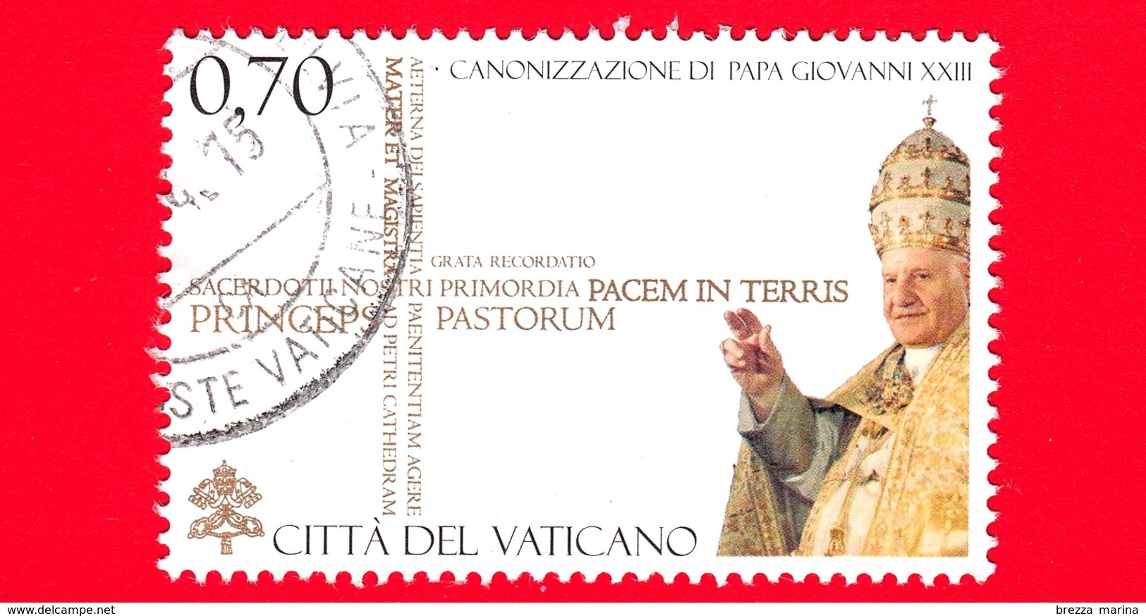 VATICANO - 2014 - Usato - Canonizzazione Di Papa Giovanni XXIII - 0,70 € • Ritratto - Usati