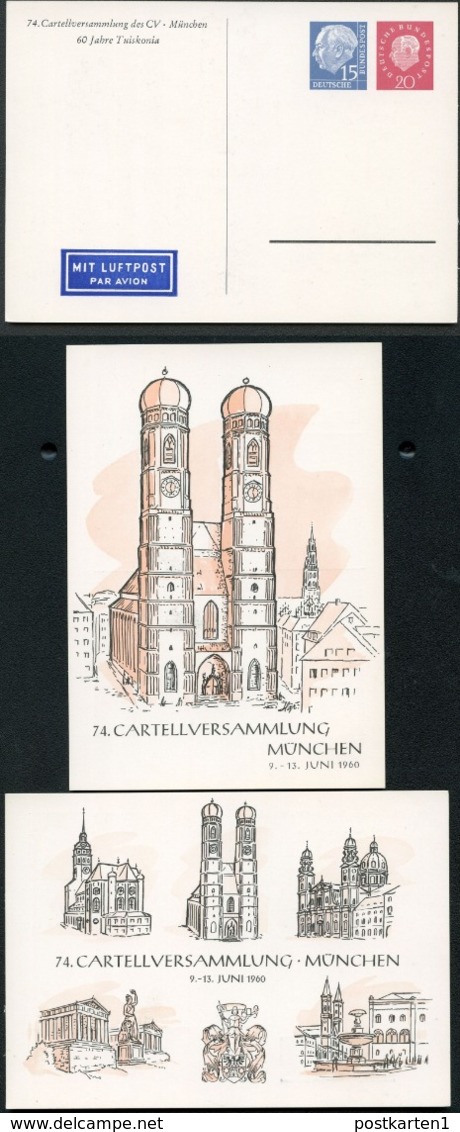 Bund PP21 D2/001 CARTELLVERSAMMLUNG MÜNCHEN 1960  NGK 24,00 € - Cartes Postales Privées - Neuves