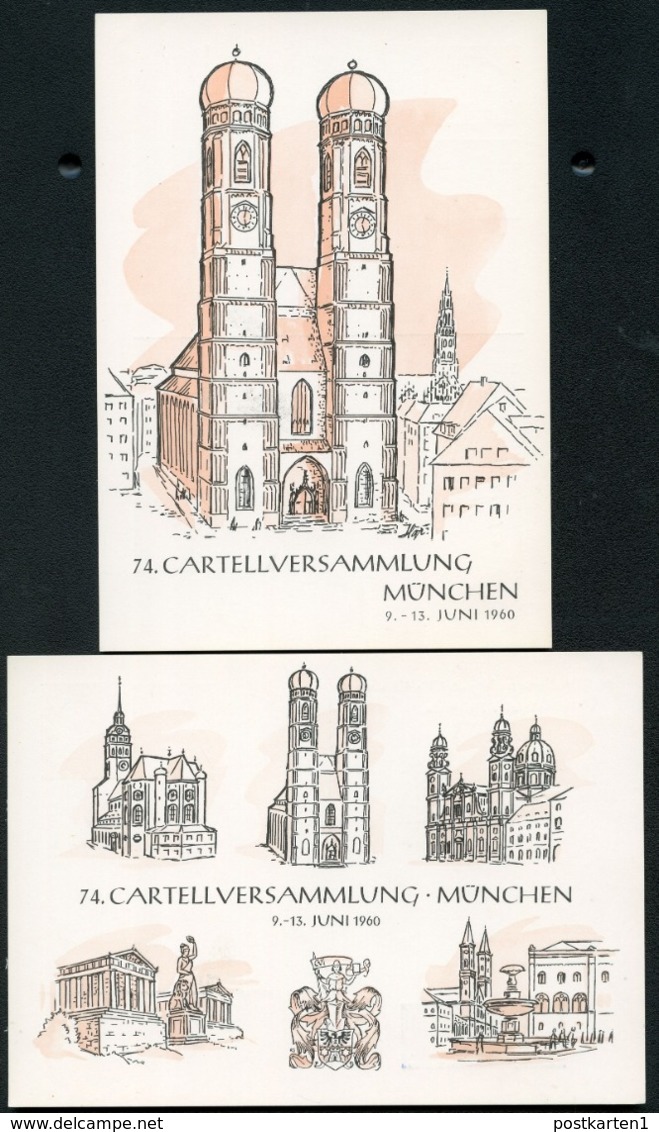 Bund PP21 D2/001 CARTELLVERSAMMLUNG MÜNCHEN 1960  NGK 24,00 € - Cartes Postales Privées - Neuves
