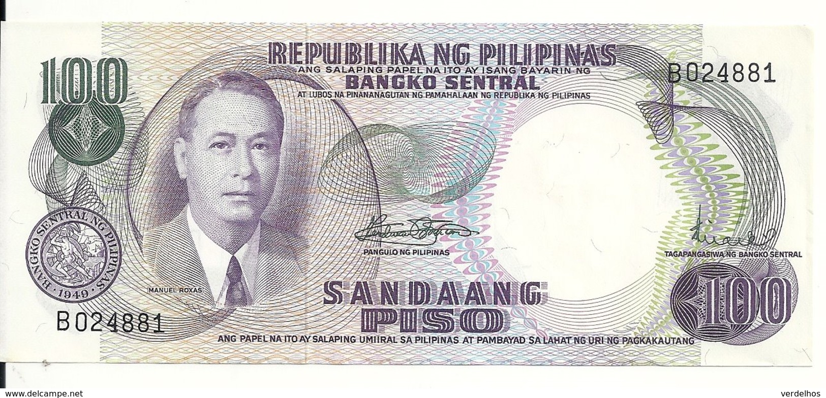 PHILIPPINES 100 PISO ND1969 UNC P 147 B - Philippines