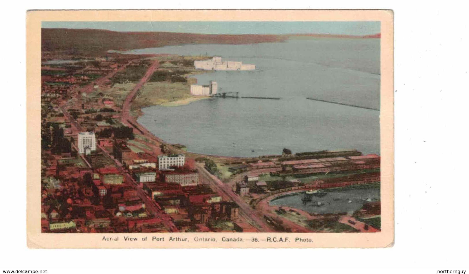 PORT ARTHUR, Ontario, Canada, Erial View Of Port Arthur, Old WB PECO Postcard, Thunder Bay County - Port Arthur