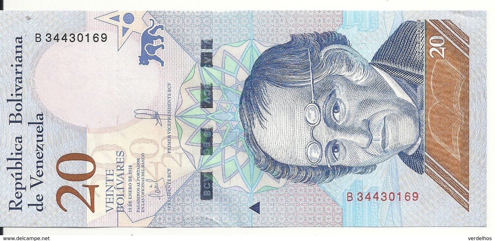 VENEZUELA 20 BOLIVARES 2018 UNC P 104 - Venezuela