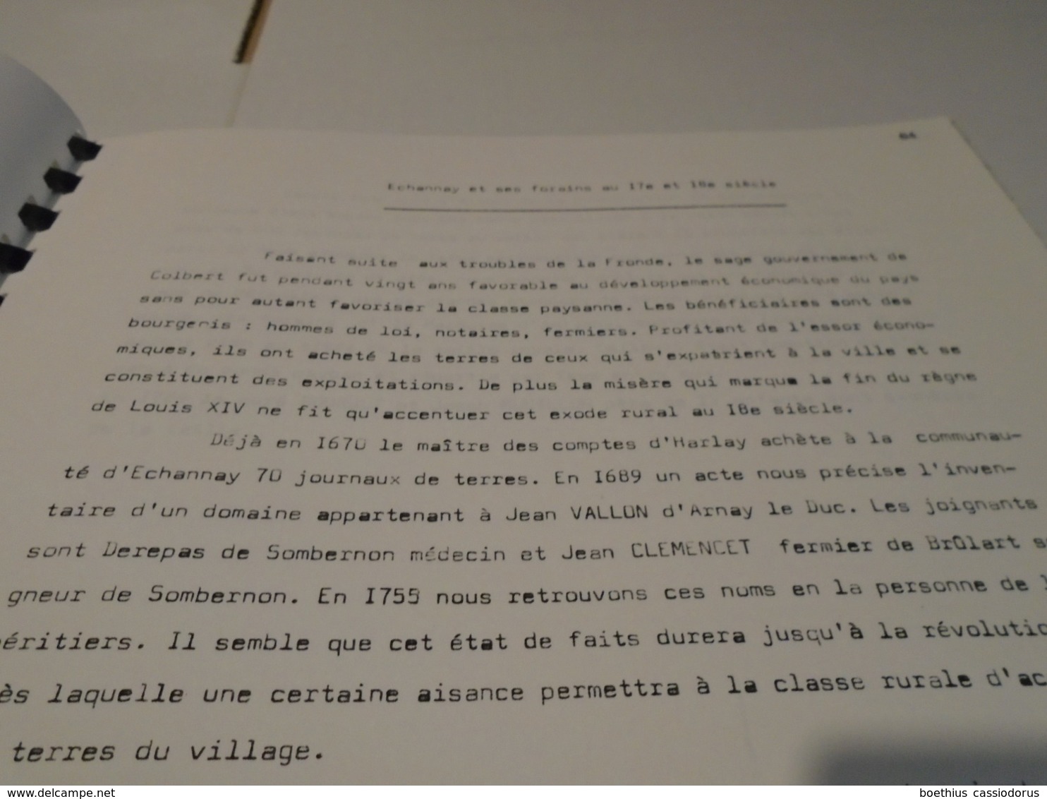 HISTOIRE D'ECHANNAY 1987 B. LANNIER / CAHIERS DU MESMONTOIS N° 34 / Bourgogne, Côte D'Or... - Bourbonnais