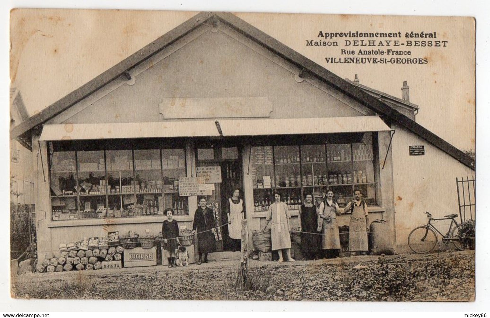 VILLENEUVE SAINT GEORGES --Commerce Maison DELHAYE-BESSET Rue Anatole France (très Animée)........peu Courante - Villeneuve Saint Georges