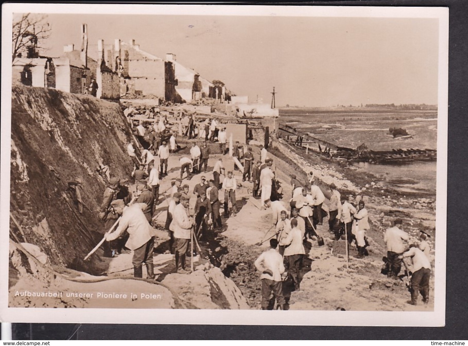 Postkarte Aufbauarbeit Unserer Pioniere In Polen 1940 , Photo Hoffmann - Briefe U. Dokumente