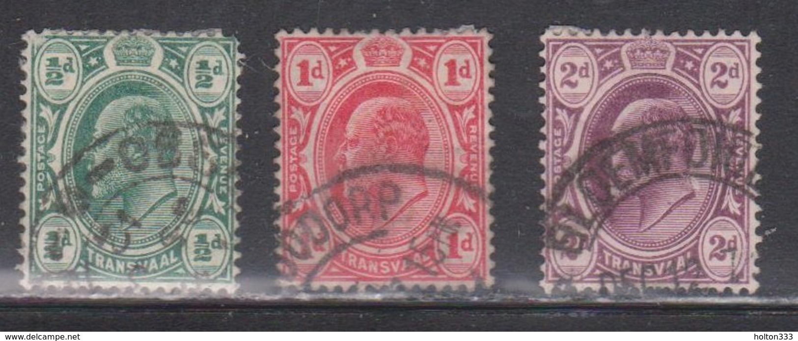 TRANSVAAL Scott # 281-3 Used - KEVII - Transvaal (1870-1909)