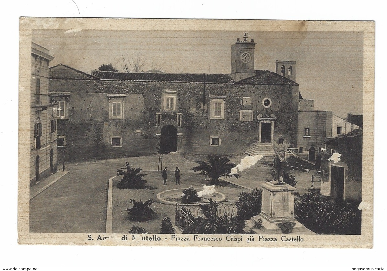 1261 - S AGATA DI MILITELLO MESSINA PIAZZA FRANCESCO CRISPI GIA' PIAZZA CASTELLO 1941 - Messina