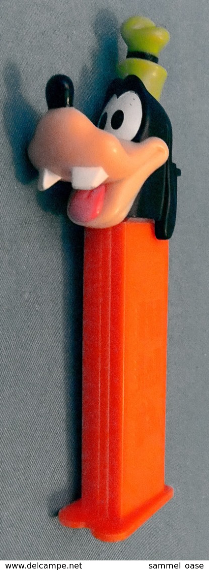 PEZ-Figur Disney  -  Orangener Goofy Mit Grüner Mütze - Pez