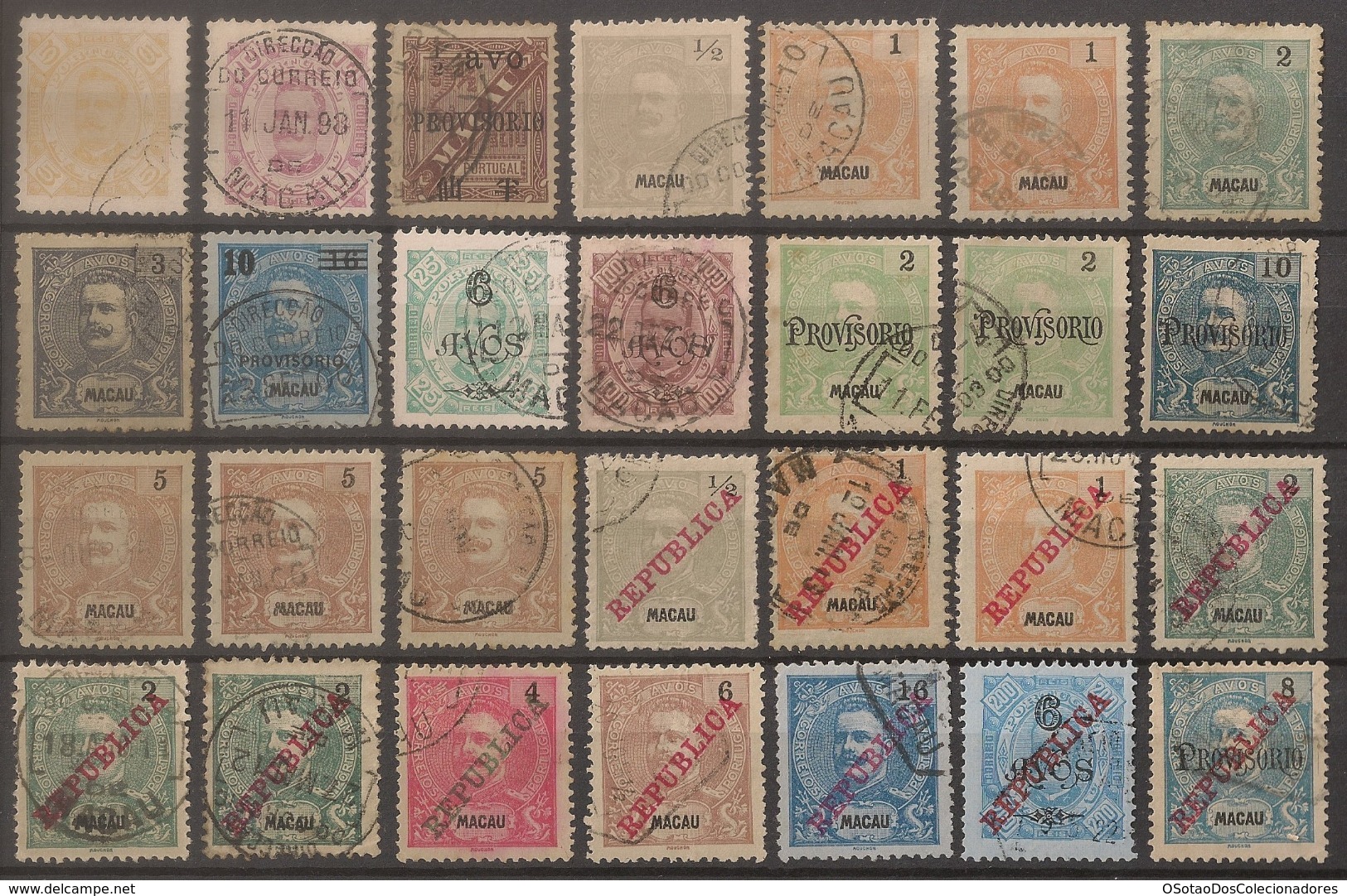 Macau Portugal China Chine 1893 To 1915 - D. Carlos I - Very Good Lot Of 28 Stamps - Used / Usados - Gebruikt