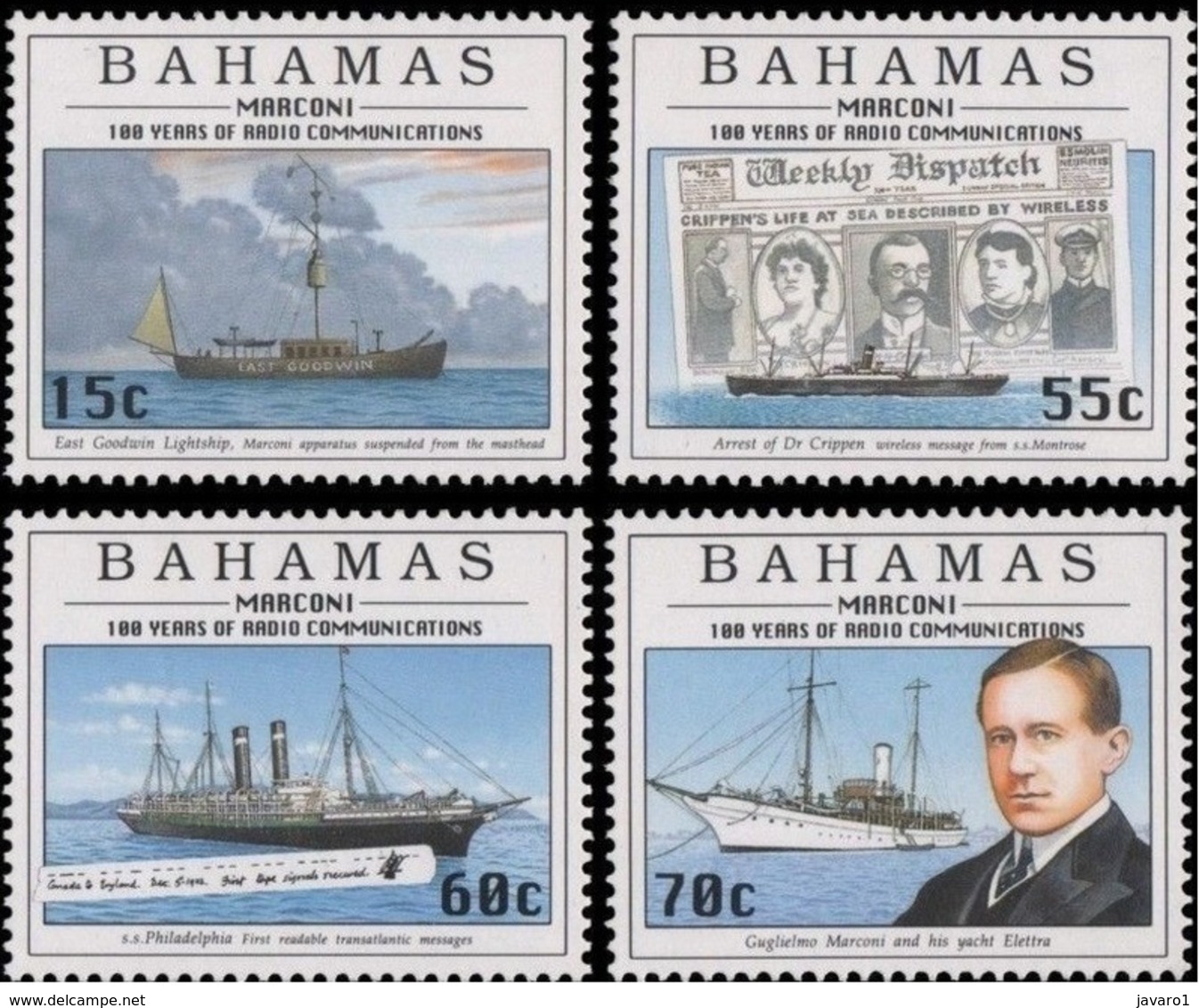 BAHAMAS :   MARCONI Ships H  (set Of 4 Stamps )    MNH - Bahamas (1973-...)