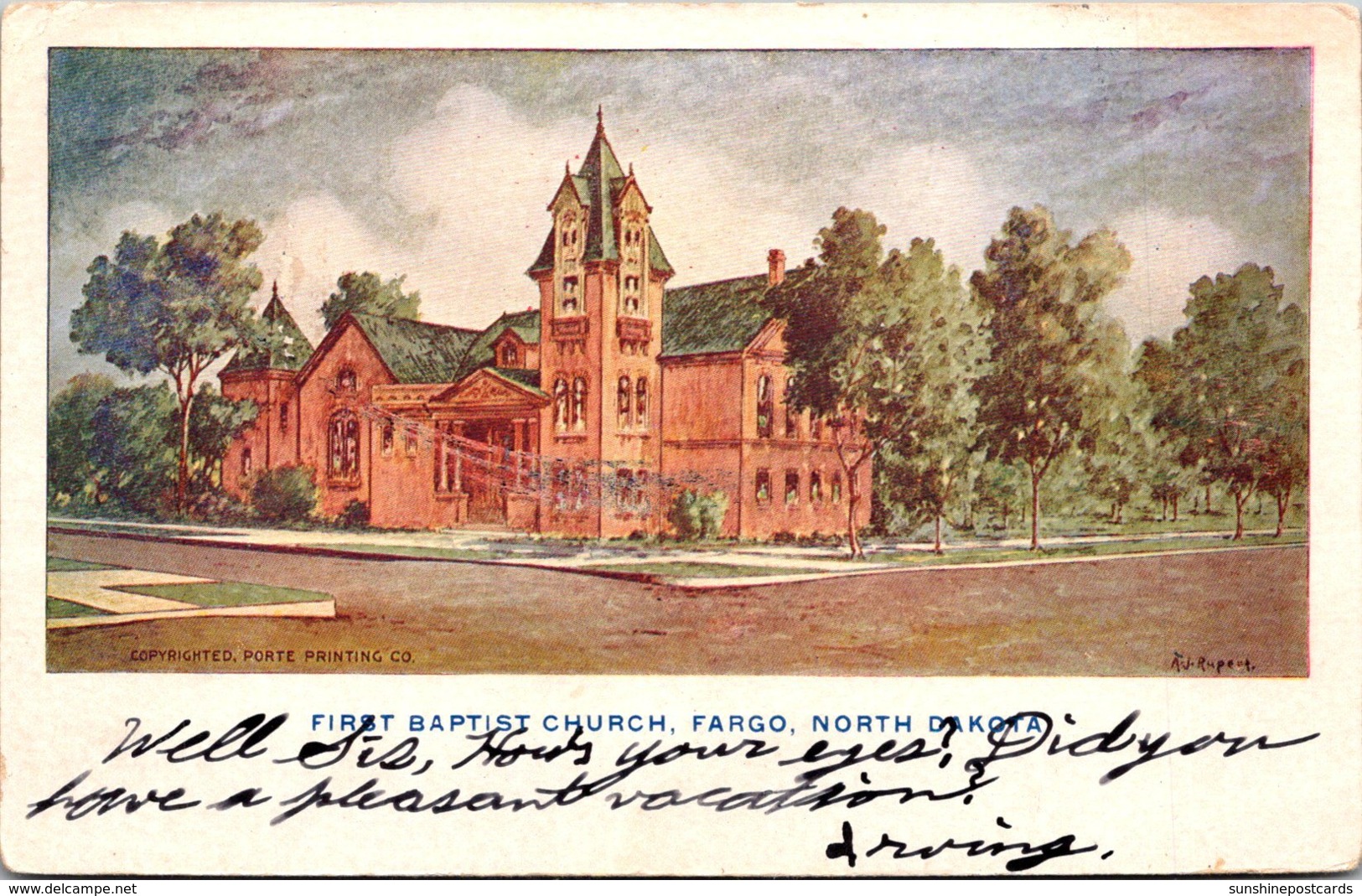 North Dakota Fargo First Baptist Church 1905 - Fargo