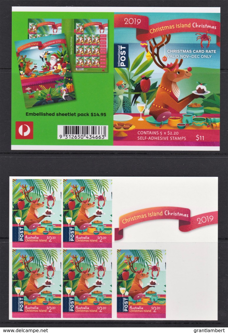 Christmas Island 2019 Christmas $2.20 Self-adhesive Sheetlet MNH - Christmas Island