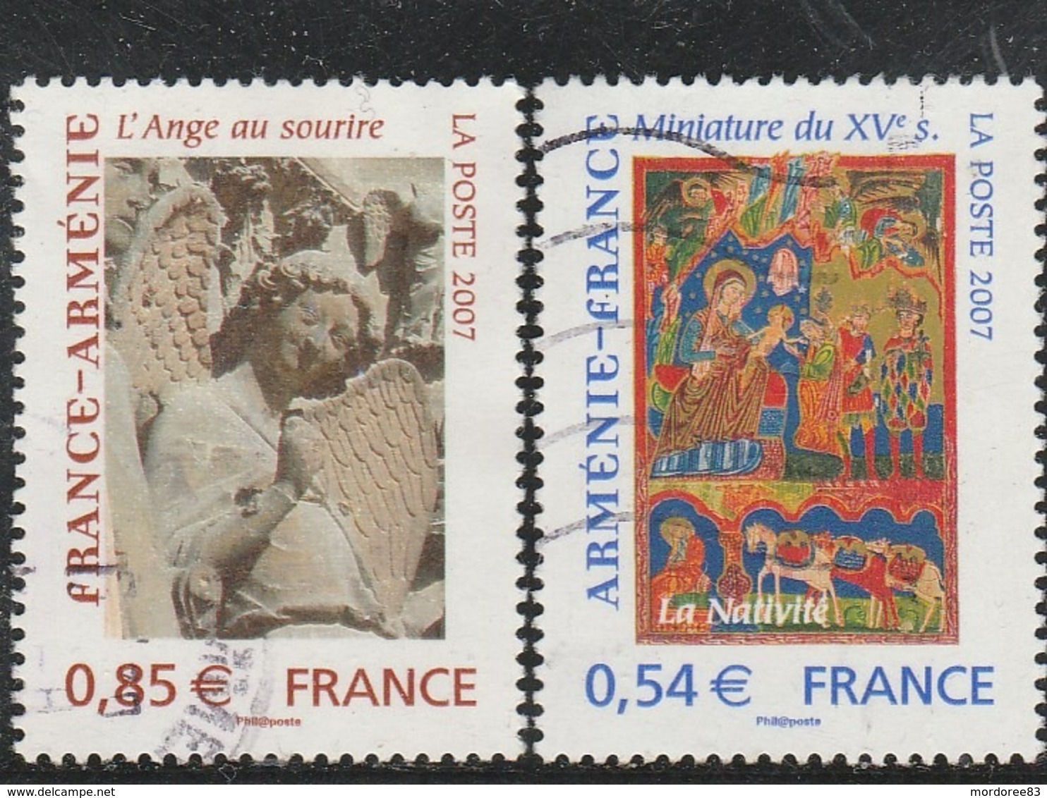 FRANCE 2007 ARMENIE PAIRE YT 4058 - 4059 - OBLITERE - Oblitérés