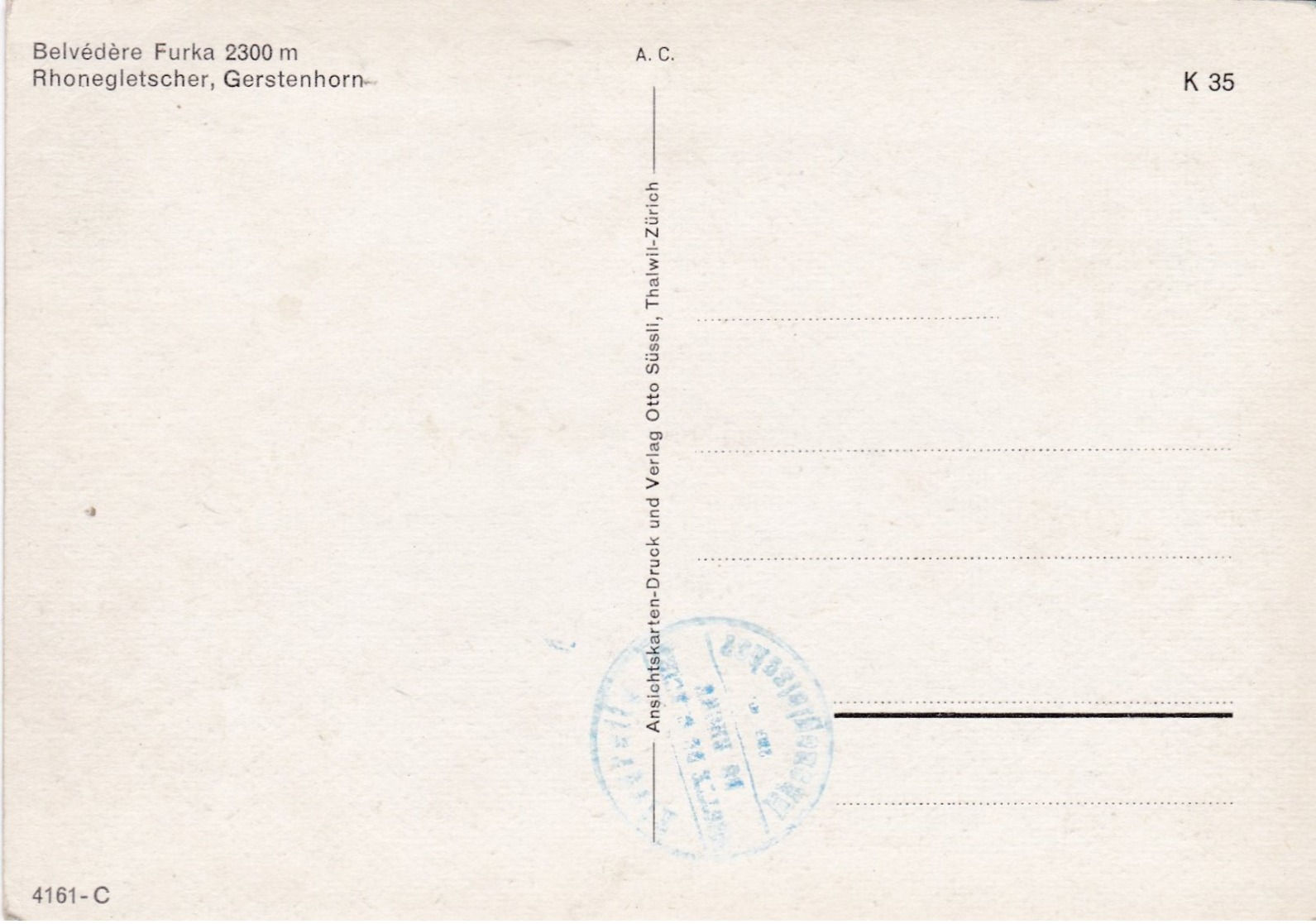 Modern Post Card Of Gerstenhorn,Rhonegletscher,Belvedere Furka,Valais, Switzerland,A28. - Other & Unclassified