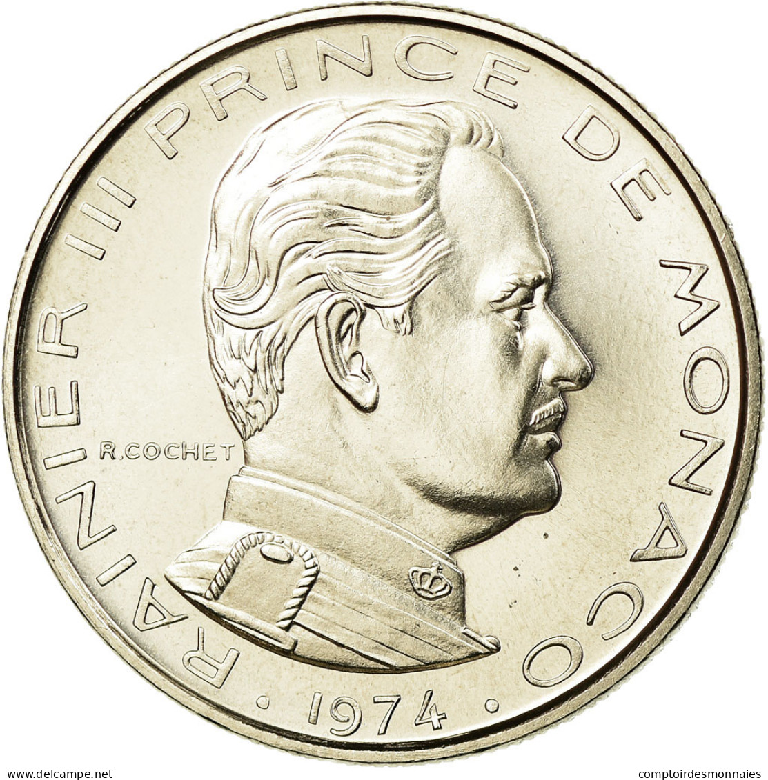 Monnaie, Monaco, Rainier III, Franc, 1974, FDC, FDC, Nickel, Gadoury:MC 150 - 1960-2001 Franchi Nuovi