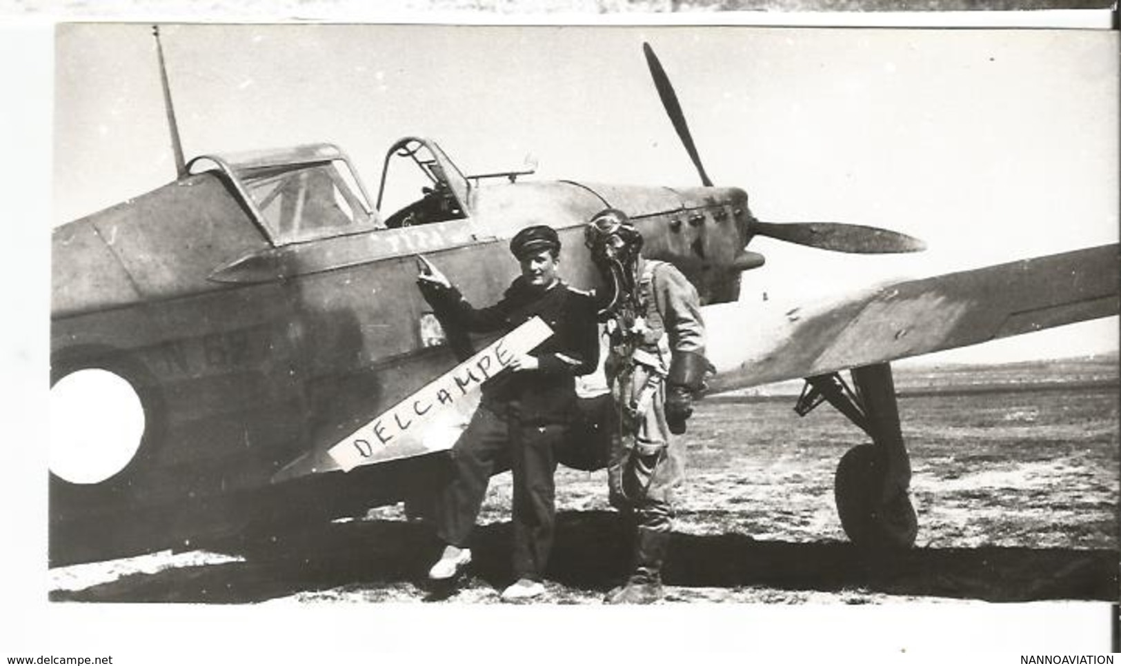 PHOTO AVION MORANE SAULNIER MS 406 C1 AVEC PILOTE ET MECANICIEN   HABIMé AU DOS  17X10CM - 1946-....: Era Moderna