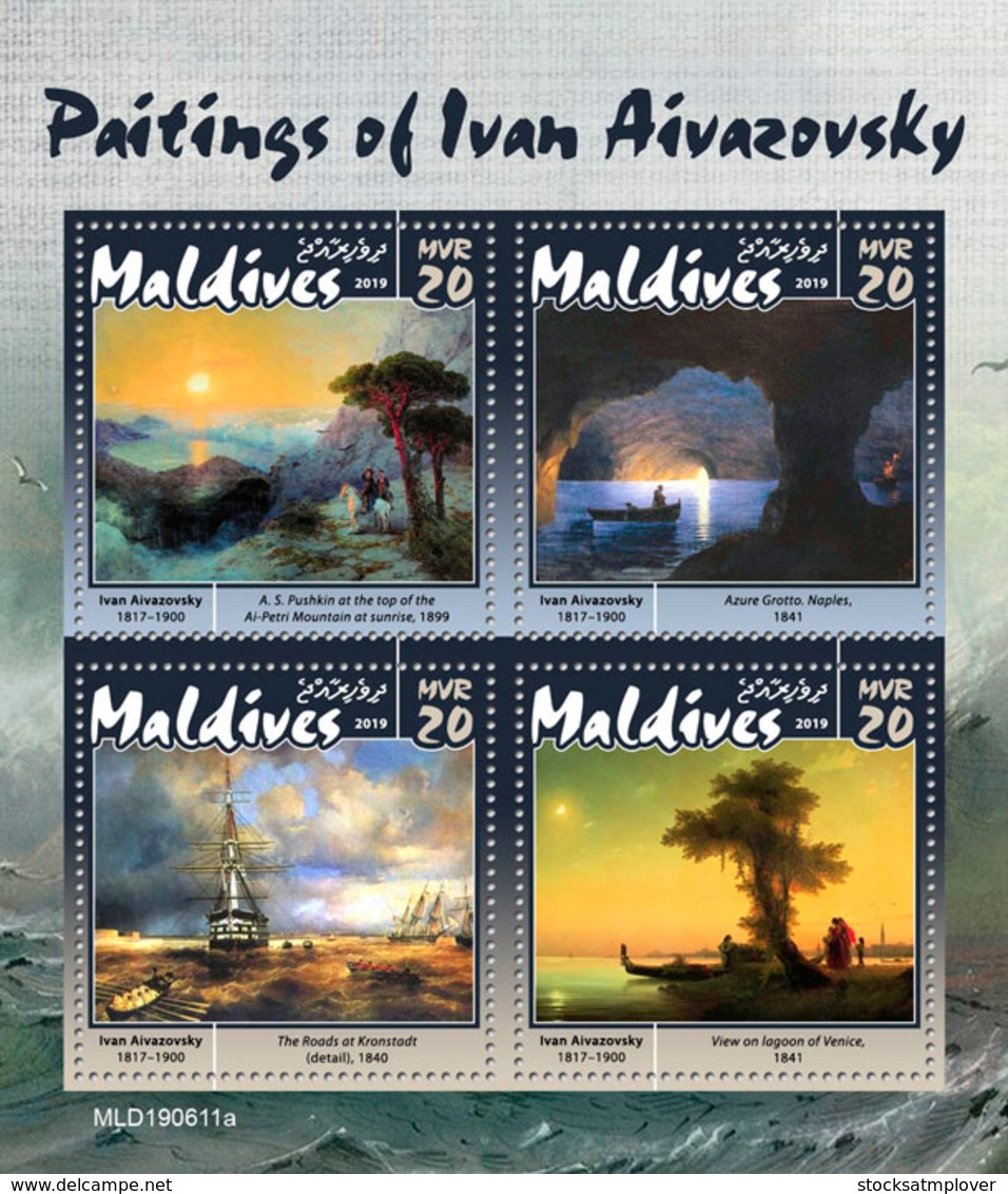 Maldives 2019  Paintings Of Ivan Aivazovsky  S201909 - Maldives (1965-...)