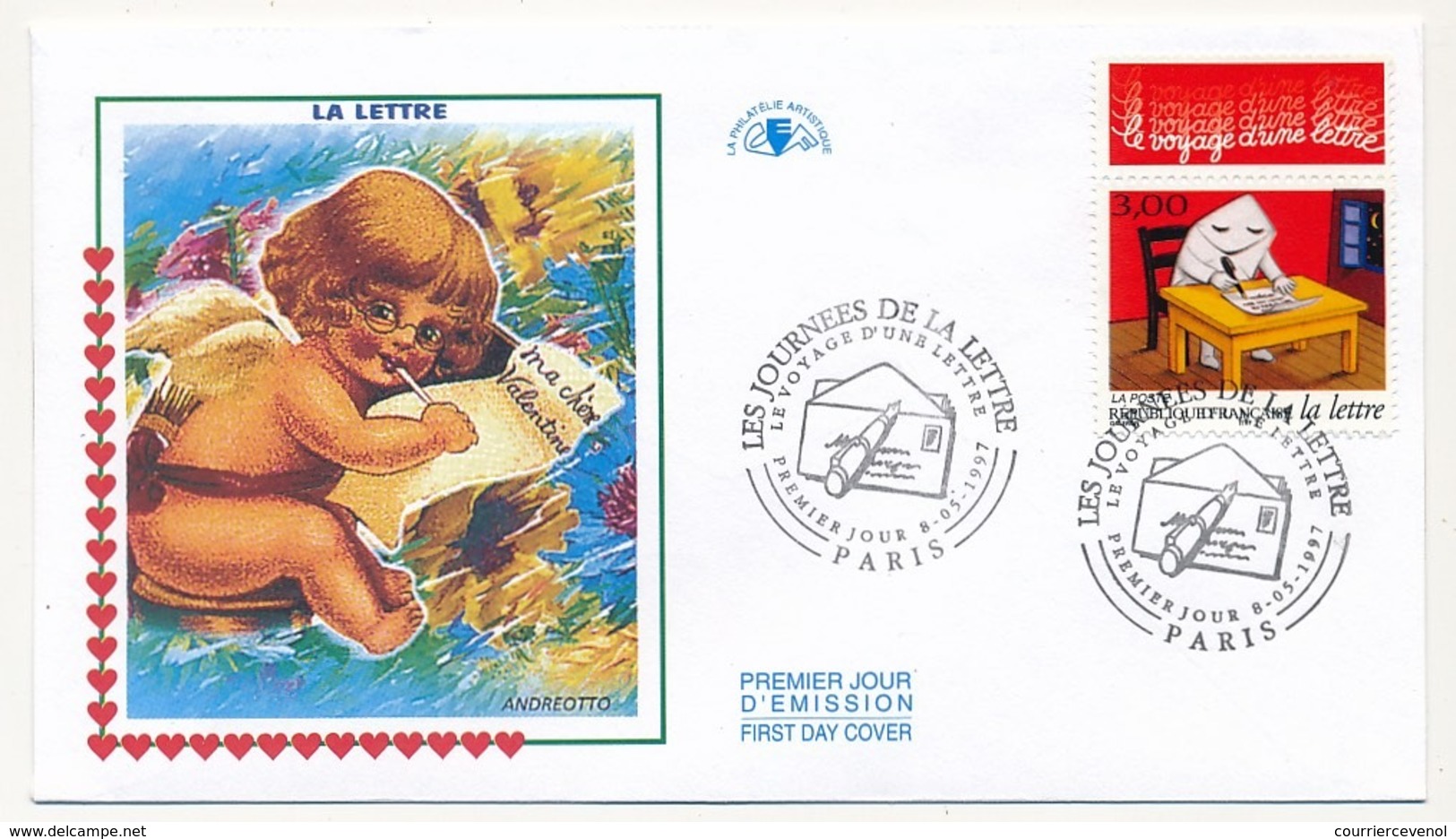 6 Enveloppes FDC - Les Journées De La Lettre / Le Voyage D'une Lettre - PARIS - 8 Mai 1997 - 1990-1999