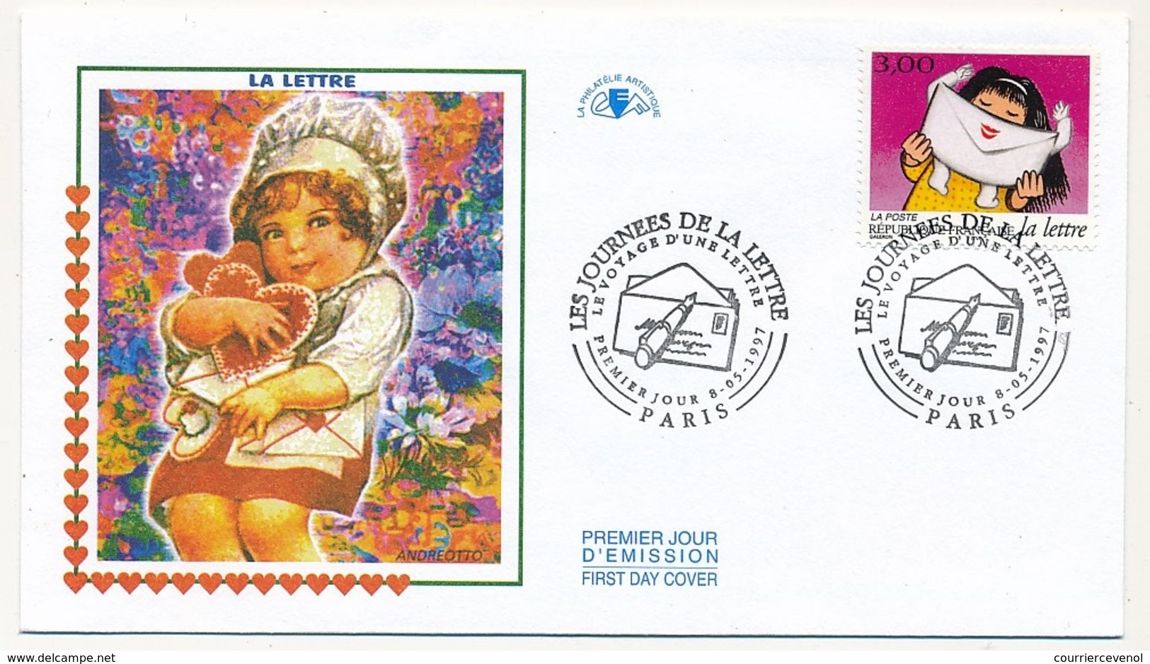 6 Enveloppes FDC - Les Journées De La Lettre / Le Voyage D'une Lettre - PARIS - 8 Mai 1997 - 1990-1999