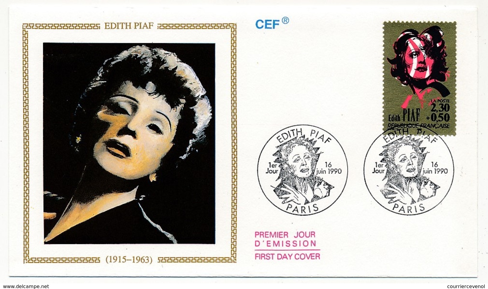 6 Enveloppes FDC - Chanteurs 1990 (Maurice Chevalier, Piaf, Tino Rossi, Brel.....) 16 Juin1990 - 1990-1999