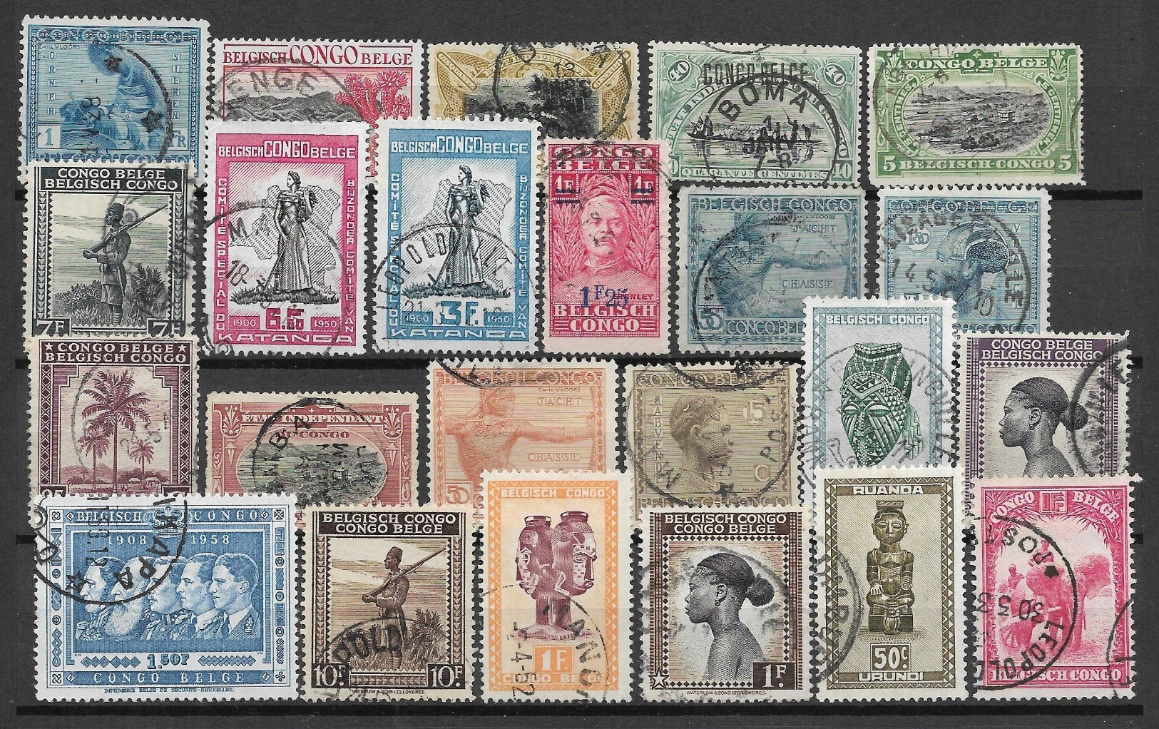 Belgian Congo, Lot Of Different Stamps - Otros & Sin Clasificación