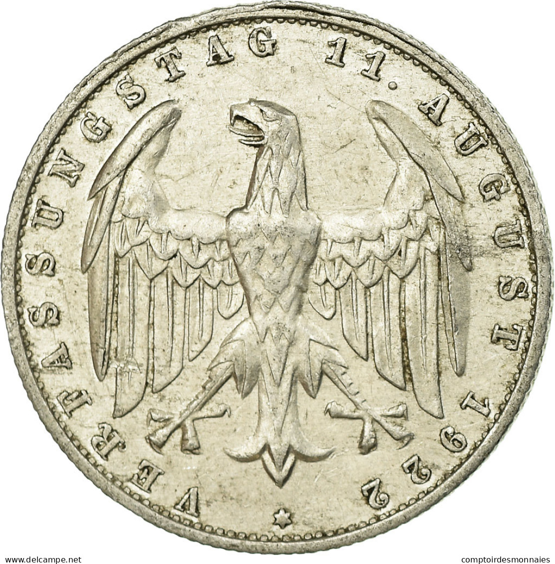 Monnaie, Allemagne, République De Weimar, 3 Mark, 1922, Berlin, TTB, Aluminium - 3 Mark & 3 Reichsmark