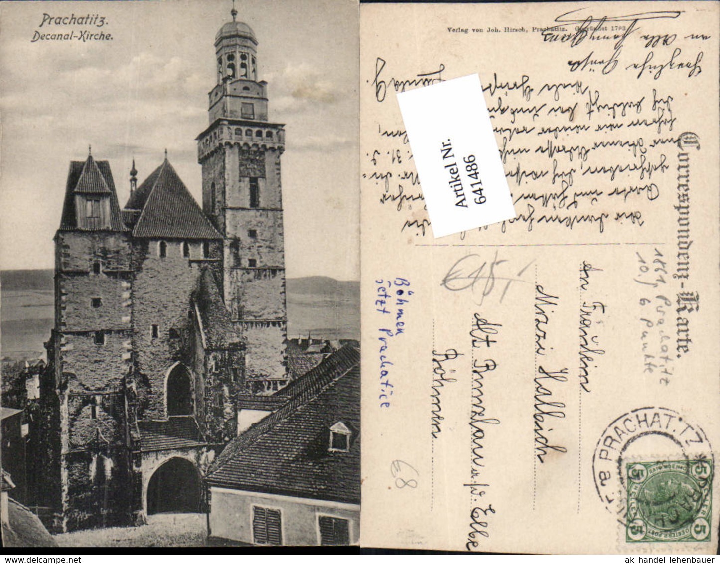 641486,Prachatitz Prachatice Decanal Kirche B&ouml;hmen - Ohne Zuordnung