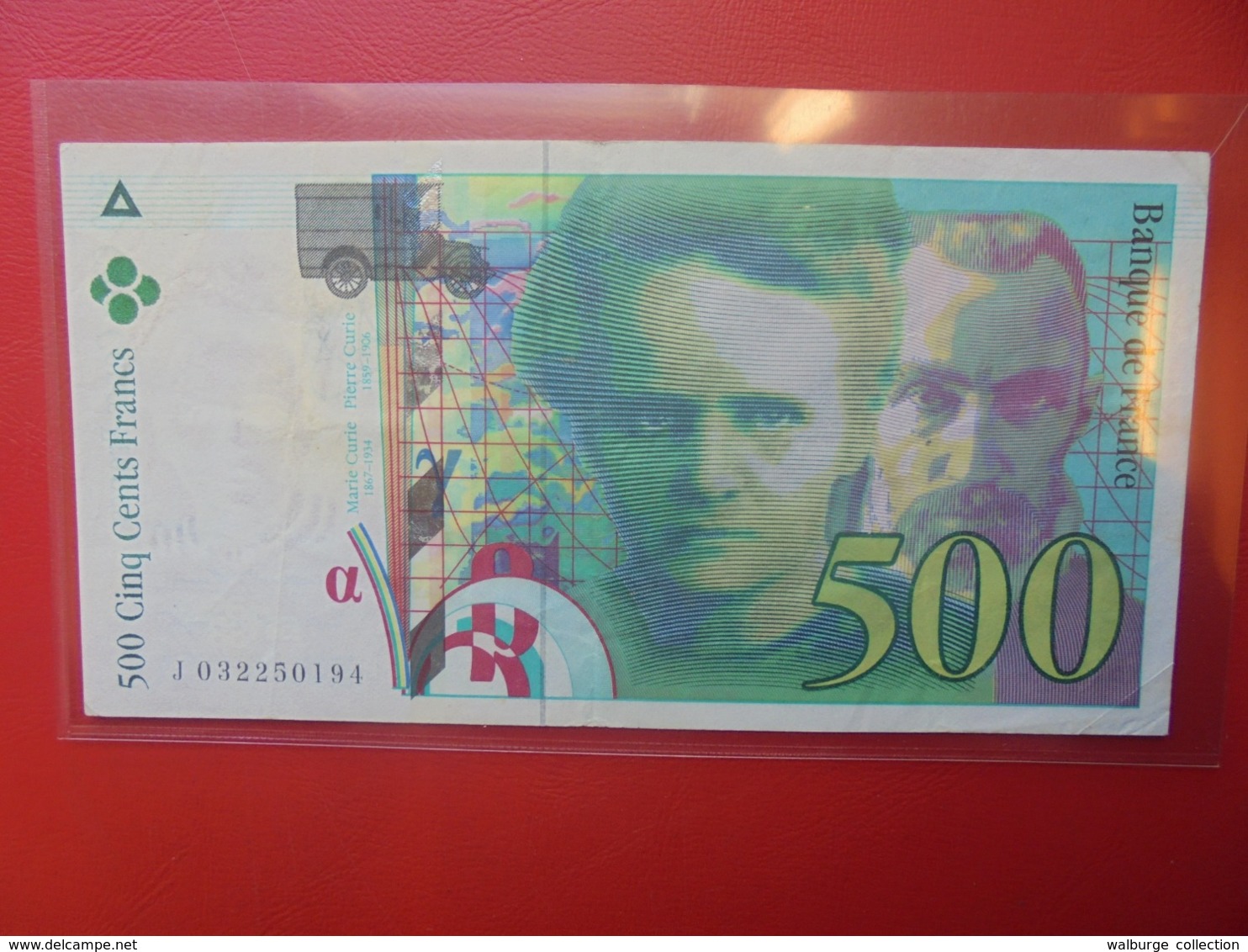 FRANCE 500 FRANCS 1995 CIRCULER (B.9) - 500 F 1994-2000 ''Pierre Et Marie Curie''