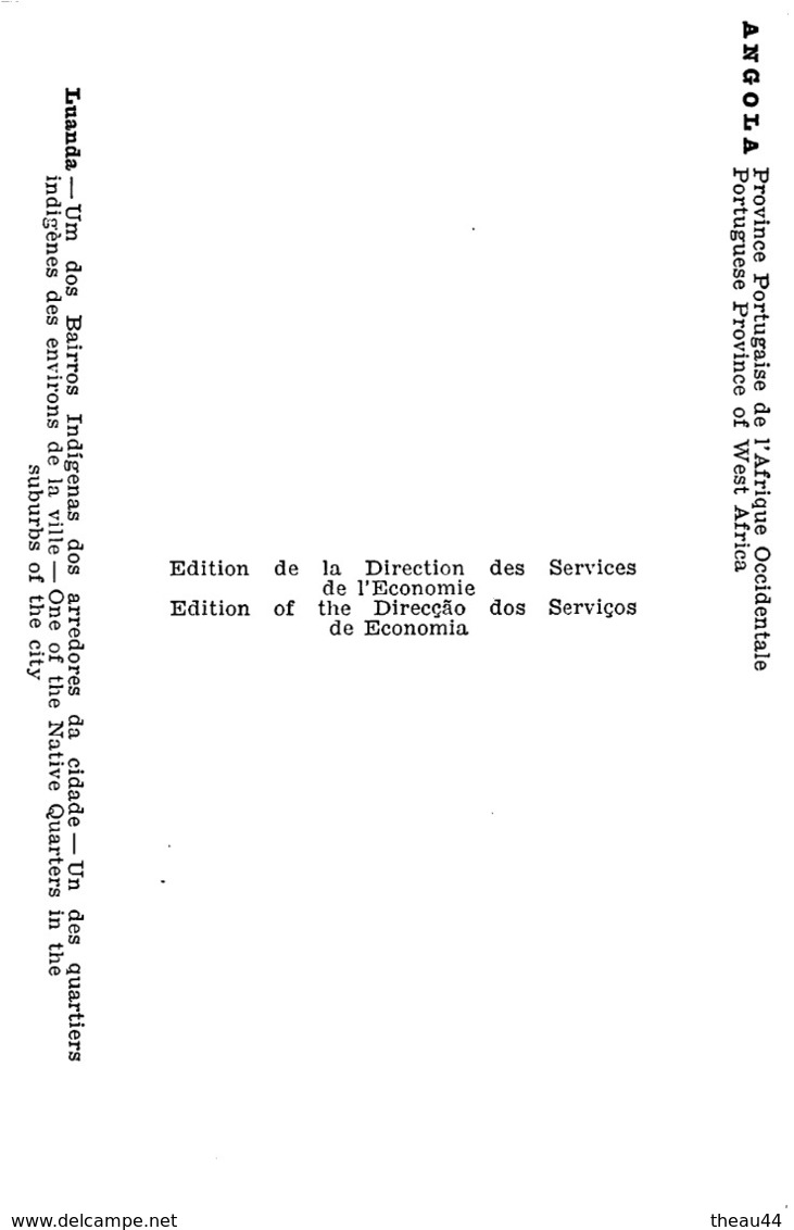 ANGOLA  - Province Portugaise De L'Afrique Occidentale -  LUANDA  -  Quartier Indigène Des Environs De La Ville - Angola