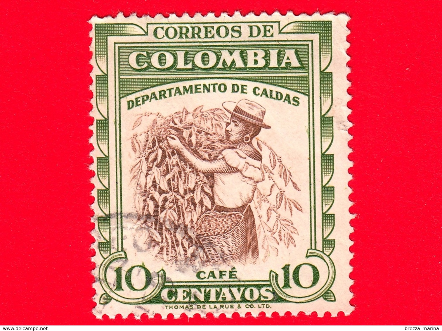 COLOMBIA - Usato -  1958 - Raccolta Del Caffè - Coffee - Café - Dipartimento Di Caldas - 10 - Colombia