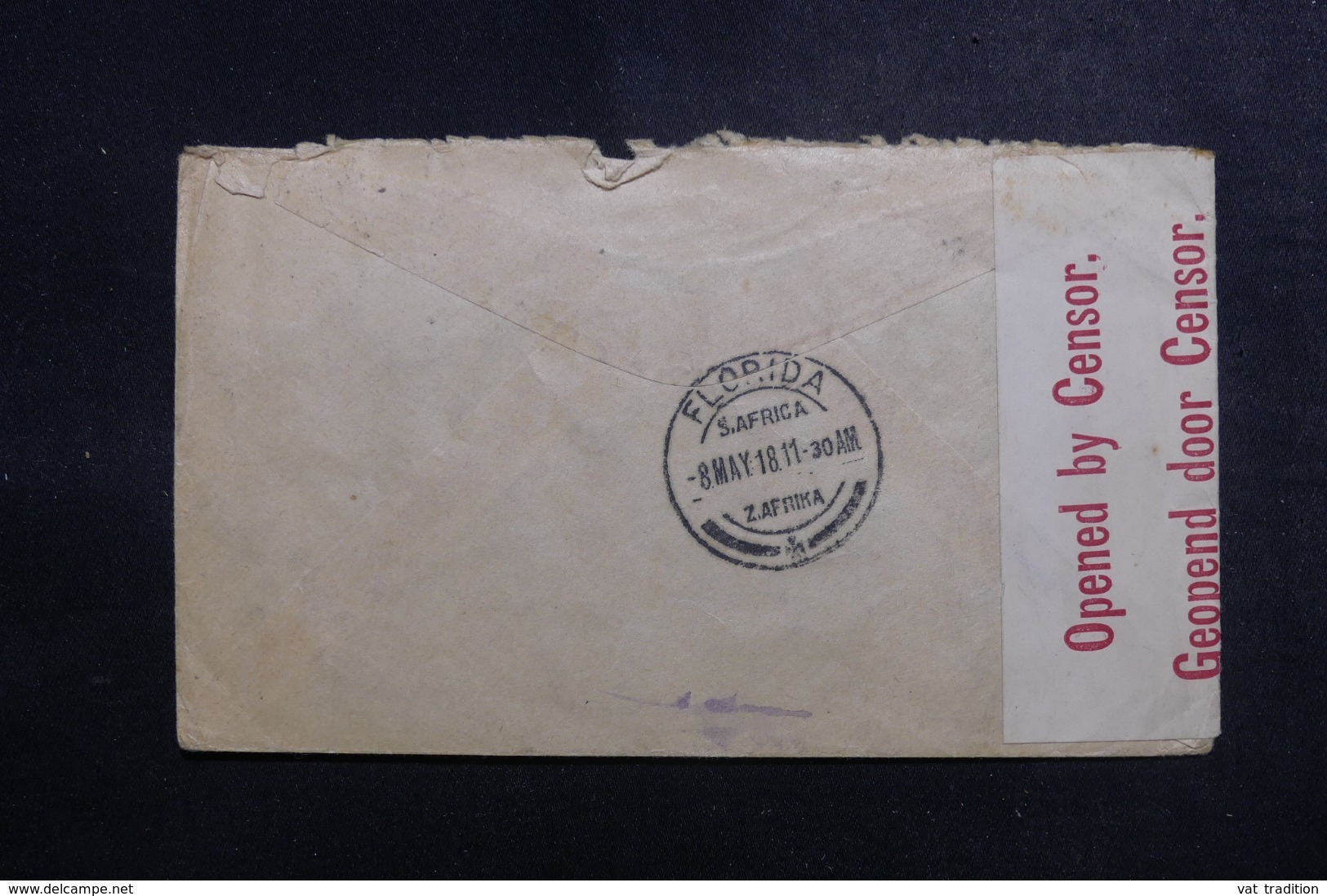 AFRIQUE DU SUD - Enveloppe ( Vendue Par L'Agence Intern. Des PG)  Pour La Suisse En 1918 Avec Contrôle Postal - L 47887 - Lettres & Documents