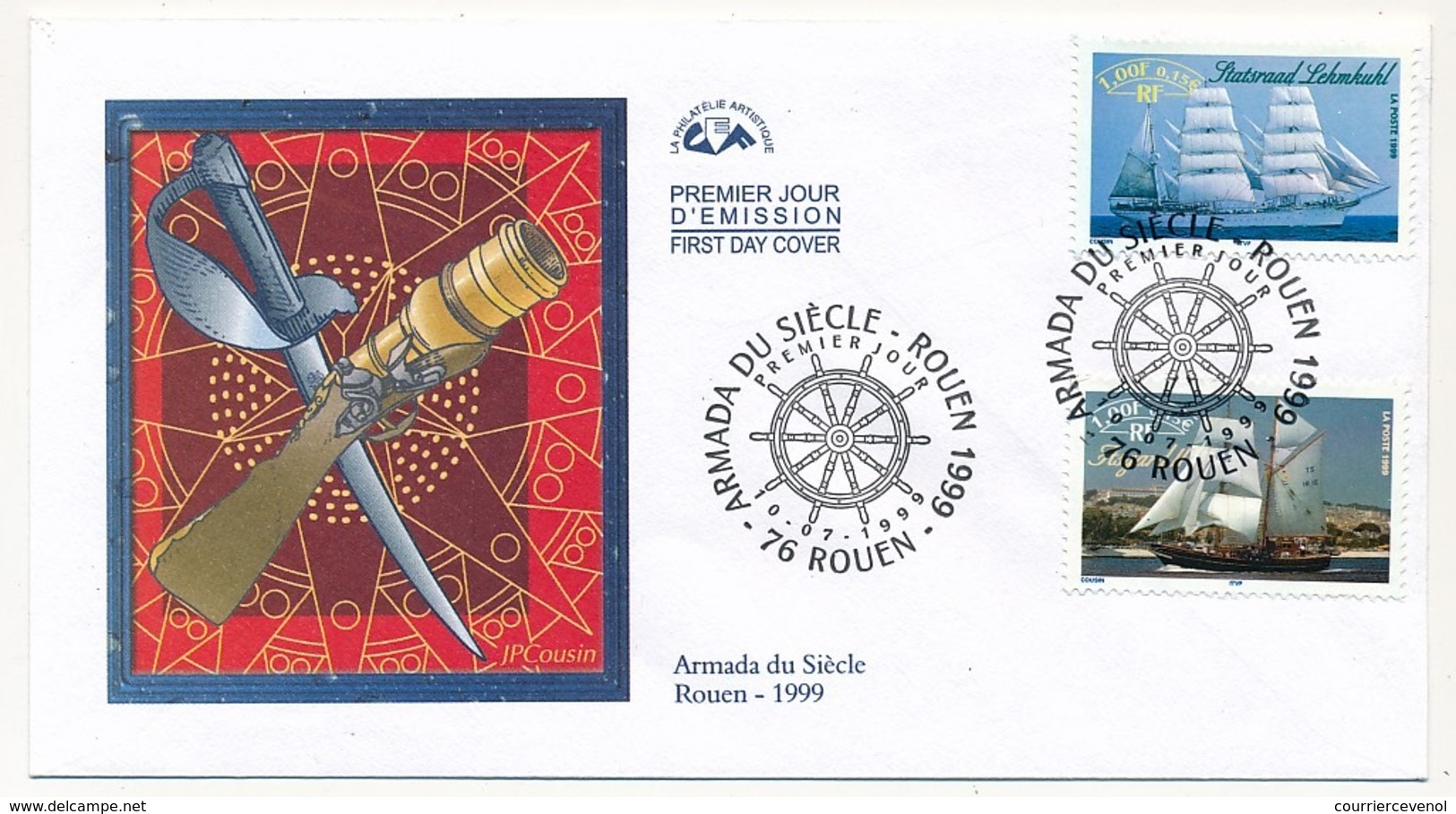 FRANCE - 5 Enveloppes FDC - Armada Du Siècle - ROUEN 1996 - 10 Juillet 1999 - 1990-1999