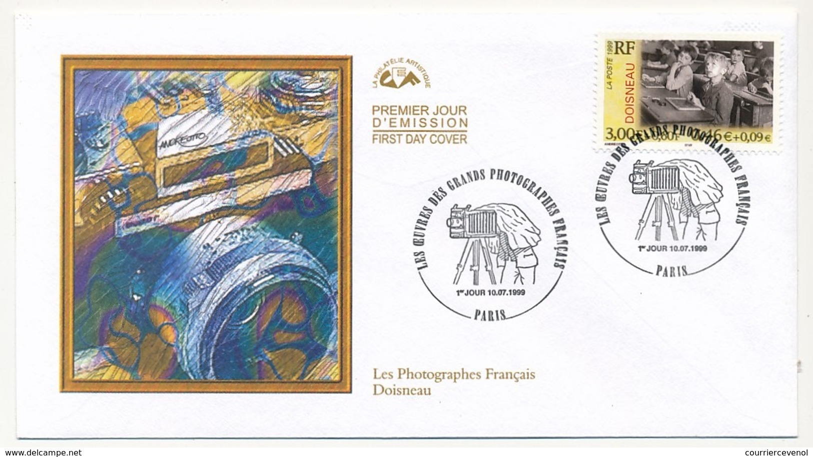 FRANCE - 6 Enveloppes FDC - Les Oeuvres Des Grands Photographes Français - PARIS - 10 Juillet 1999 - 1990-1999