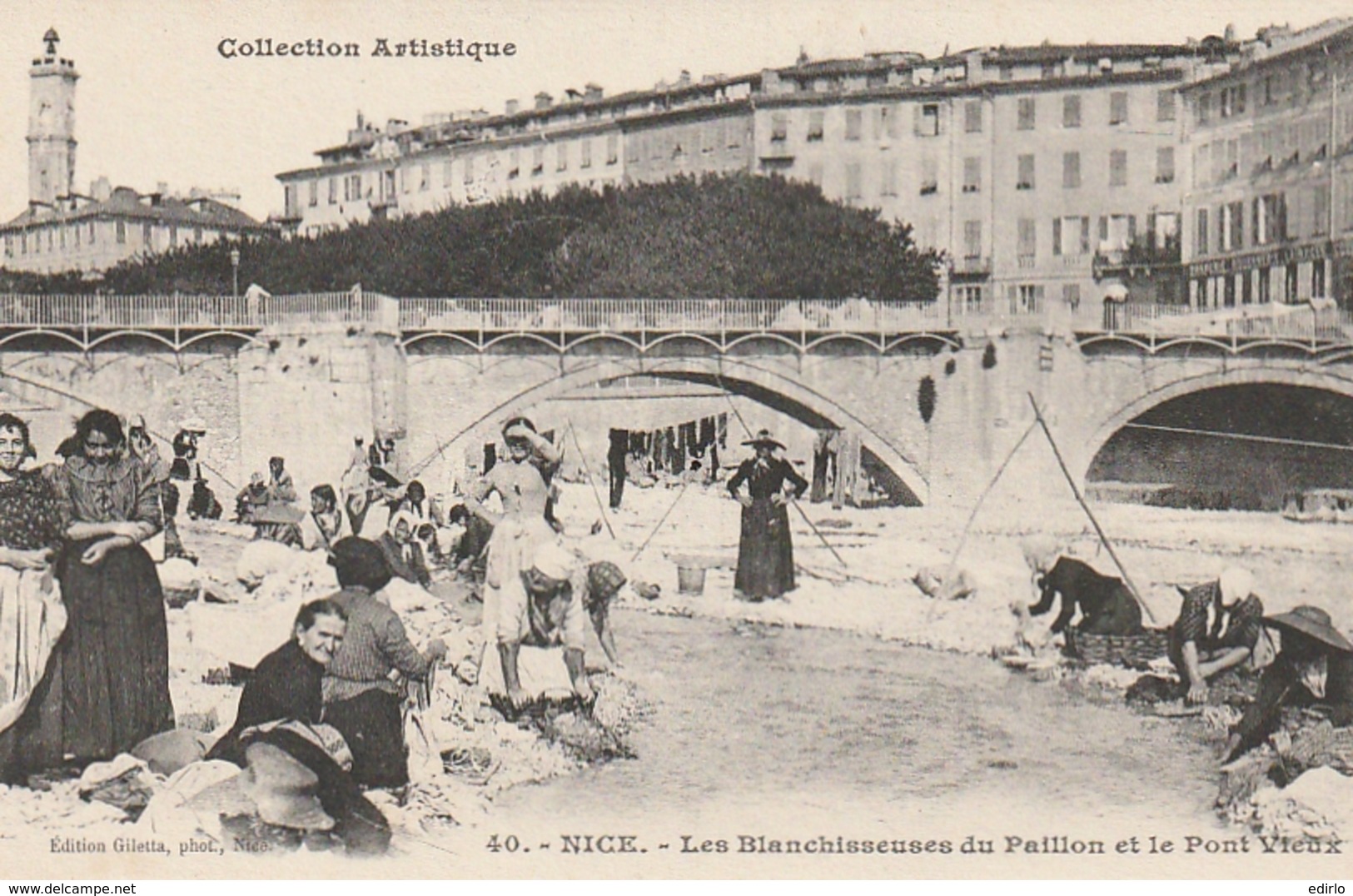 ***  06  *** NICE Les Blanchisseuses Du Paillon Et Le Pont Vieux  (ce N'est Pas Une Repro) Précurseur Neuf LUXE - Marchés, Fêtes