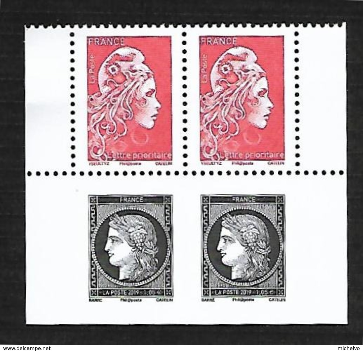 France 2019 - Céres Noire & Marianne L'engagée ** (issus Du Carnet " Salon D'Automne") - Unused Stamps