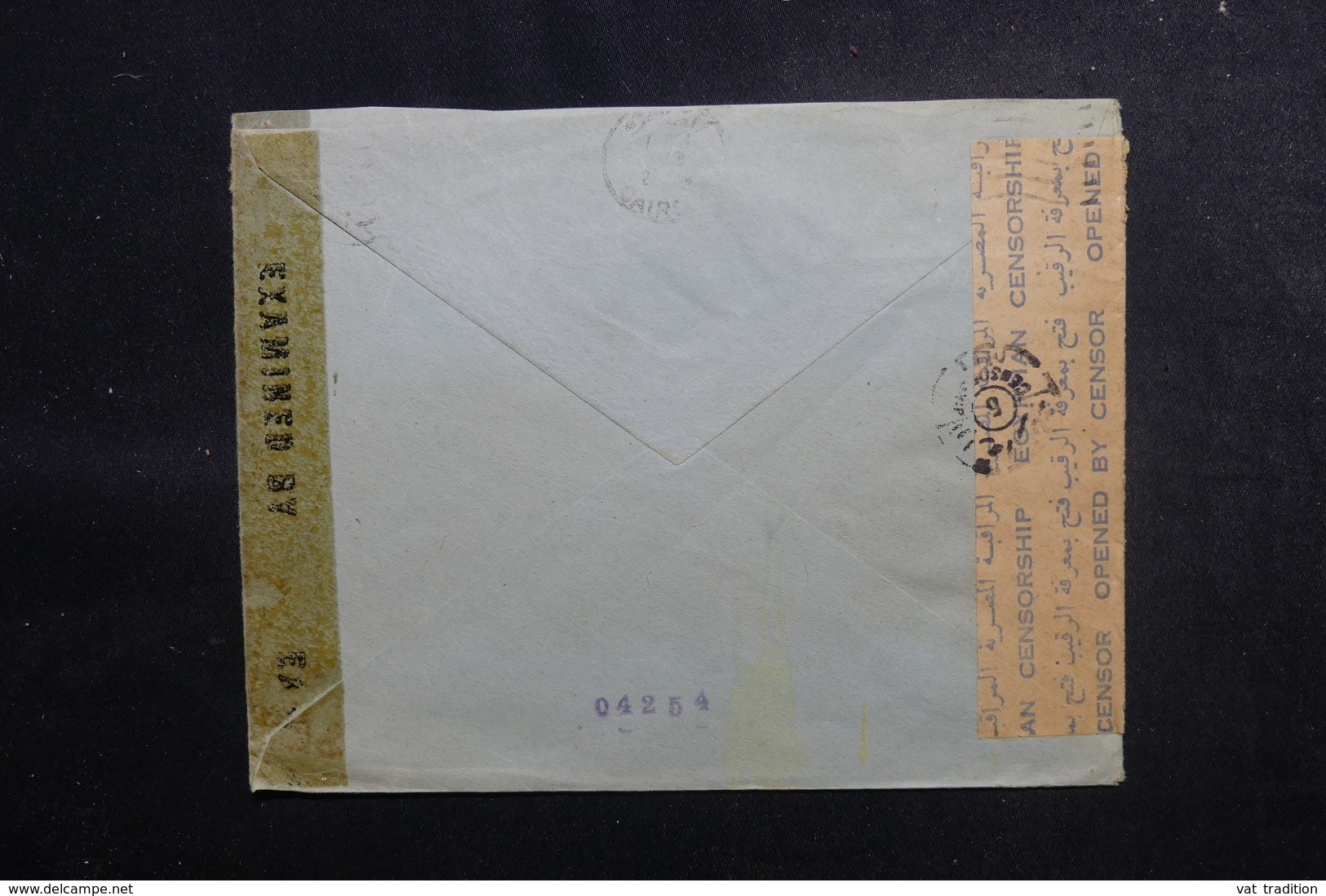 EGYPTE - Enveloppe Commerciale Du Caire  En 1943 Avec Contrôles Postaux - L 47918 - Lettres & Documents
