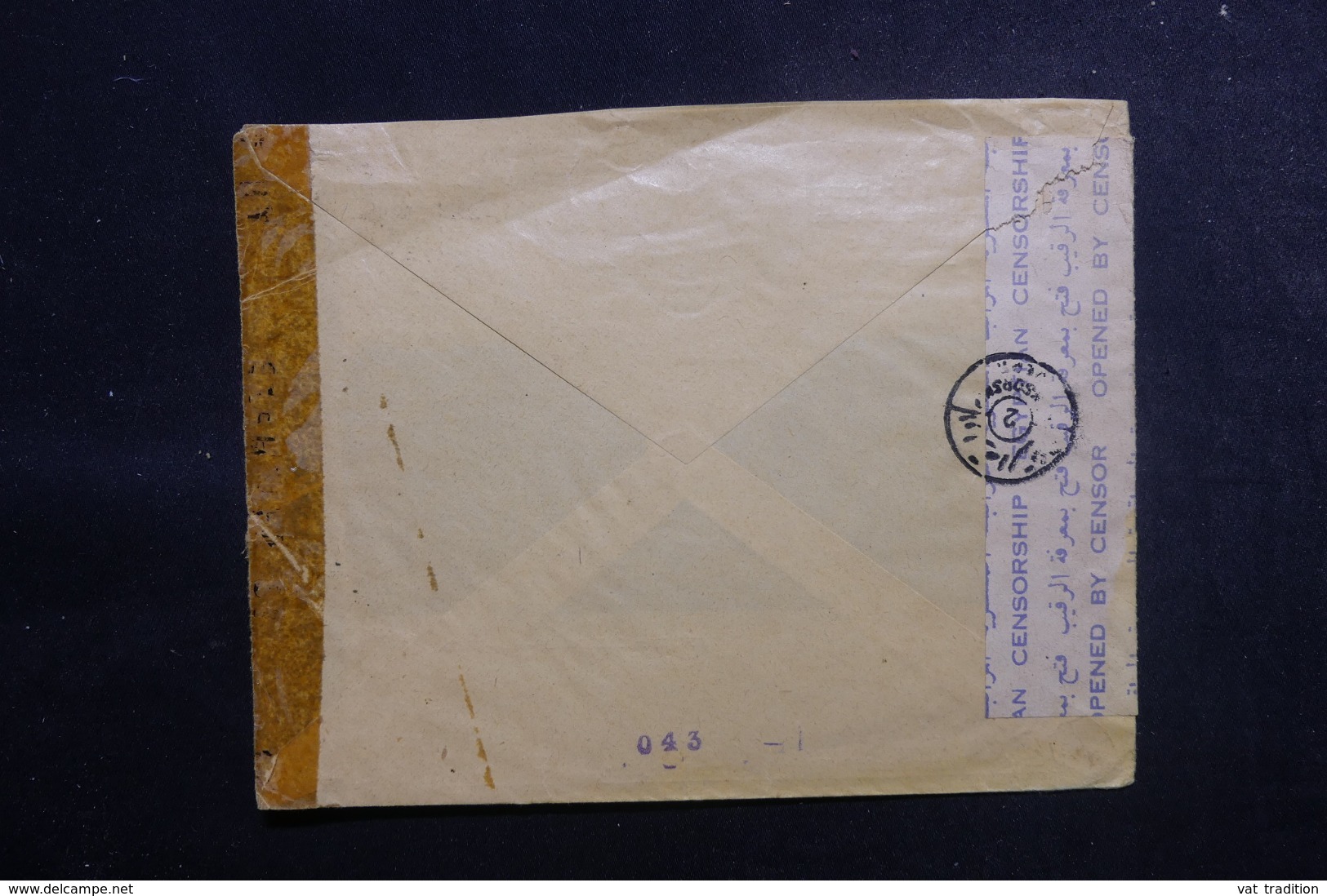 EGYPTE - Enveloppe Commerciale Du Caire  En 1943 Avec Contrôles Postaux - L 47920 - Briefe U. Dokumente
