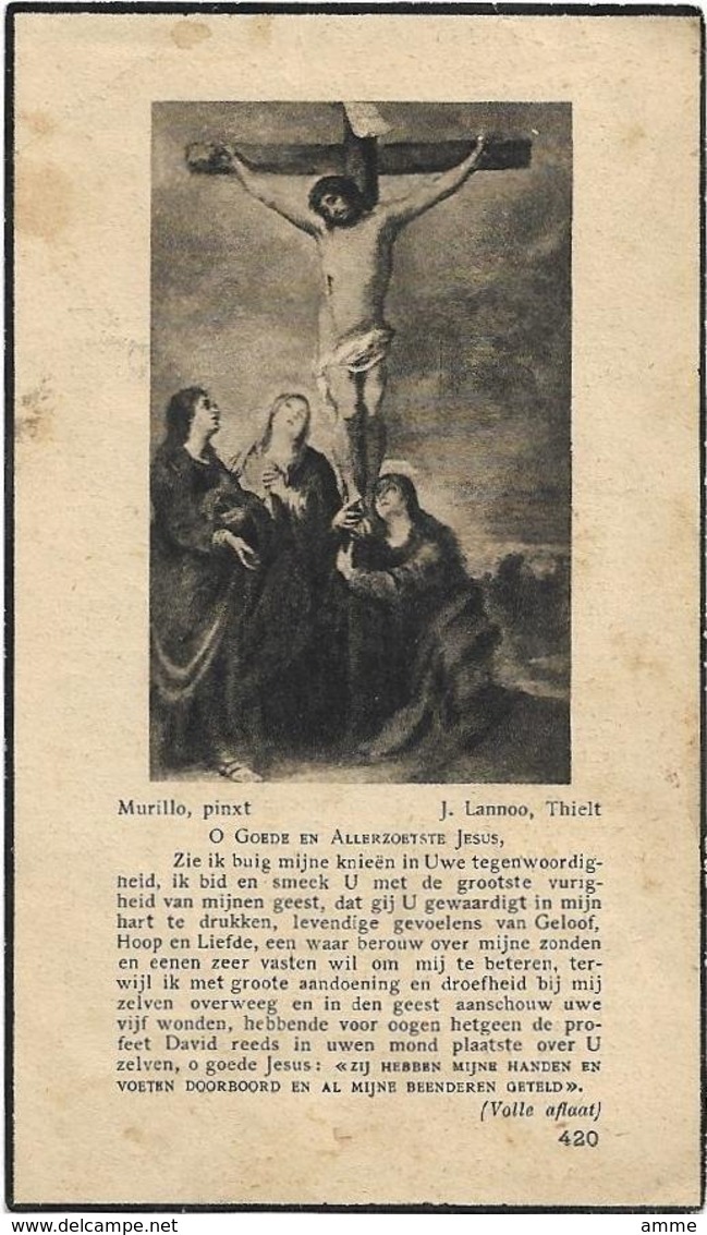 Doodsprentje  *  Vyncke P.F. (° Sint-Martens-Latem 1857 / + Zeveneeken 1935)  Pastoor Zeveneeken - Godsdienst & Esoterisme