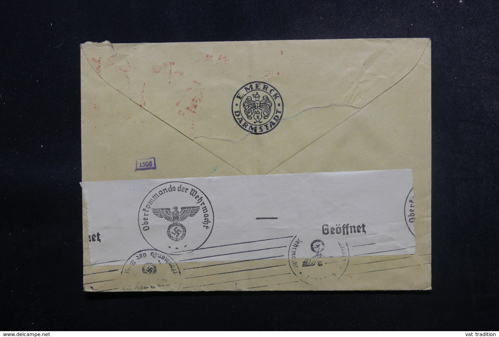 ALLEMAGNE - Enveloppe Commerciale De Darmstadt Pour La Suisse En 1940 Avec Contrôle Postal - L 47927 - Lettres & Documents