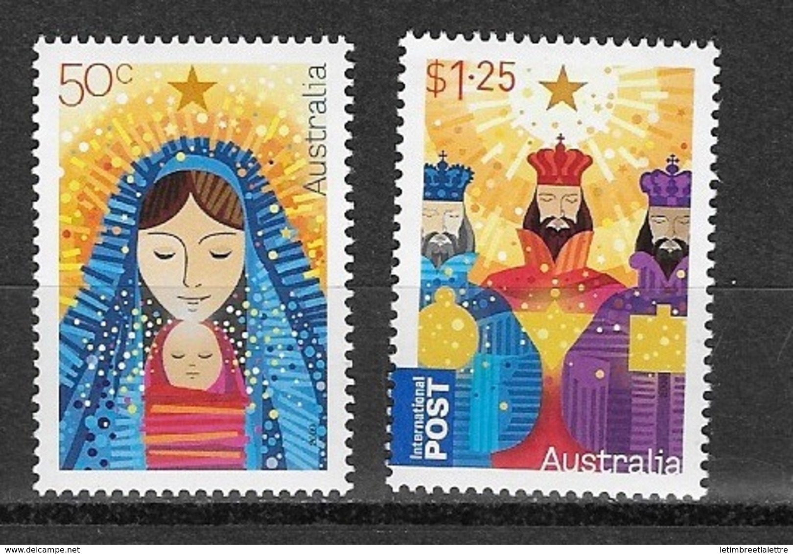 Australie N°3183 à 3184** Vierge Et L'enfant Et Rois Mages - Noël