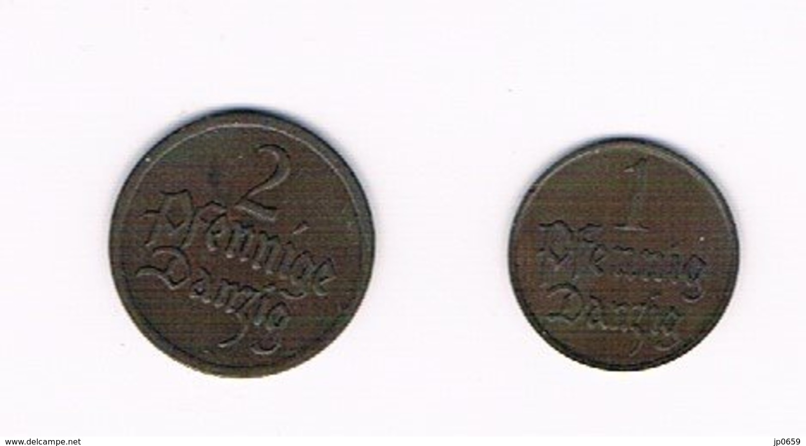 DANTZIG LOT 1 ET 2 PFENNIG - Polen